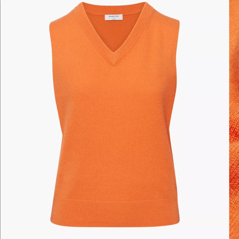 NWT orange sweater vest